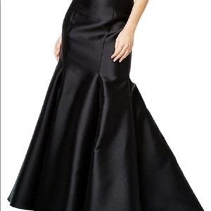 Black Mermaid Silk Prom Skirt.